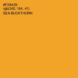 #F2A429 - Sea Buckthorn Color Image